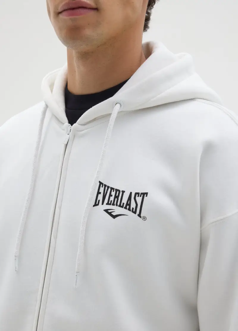 J EVERLAST UOMO, Felpa In Misto Cotone Bianca, Uomo, Bianco, Taglia: S miniatura 3