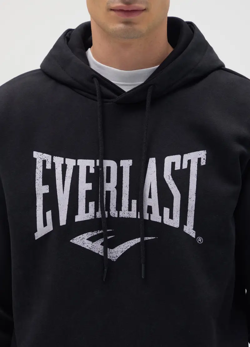 J EVERLAST UOMO, Felpa In Misto Cotone Nera, Uomo, Nero, Taglia: S miniatura 3