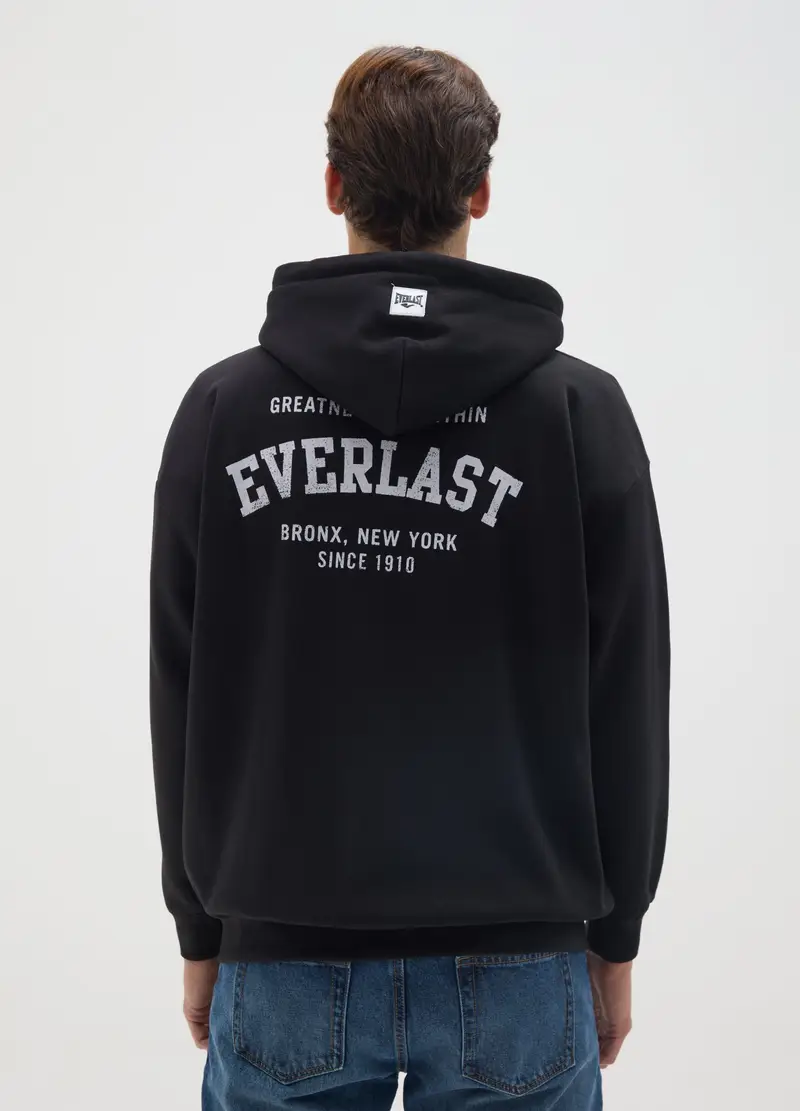 J EVERLAST UOMO, Felpa In Misto Cotone Nera, Uomo, Nero, Taglia: S miniatura 2