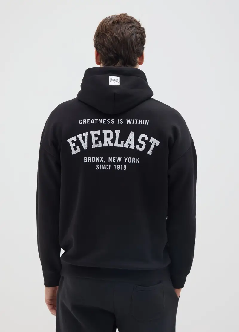 J EVERLAST UOMO, Felpa In Misto Cotone Nera, Uomo, Nero, Taglia: S miniatura 2