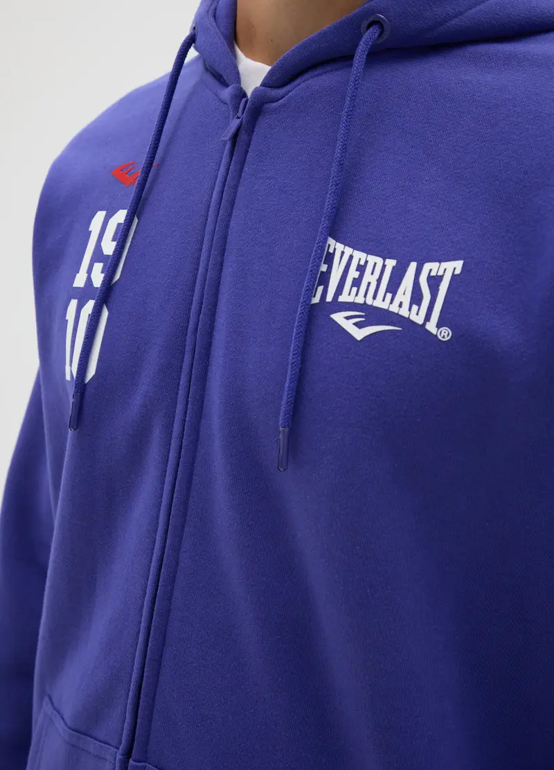 J EVERLAST UOMO, Felpa In Misto Cotone Viola Everlast, Uomo, Blu, Taglia: S miniatura 3