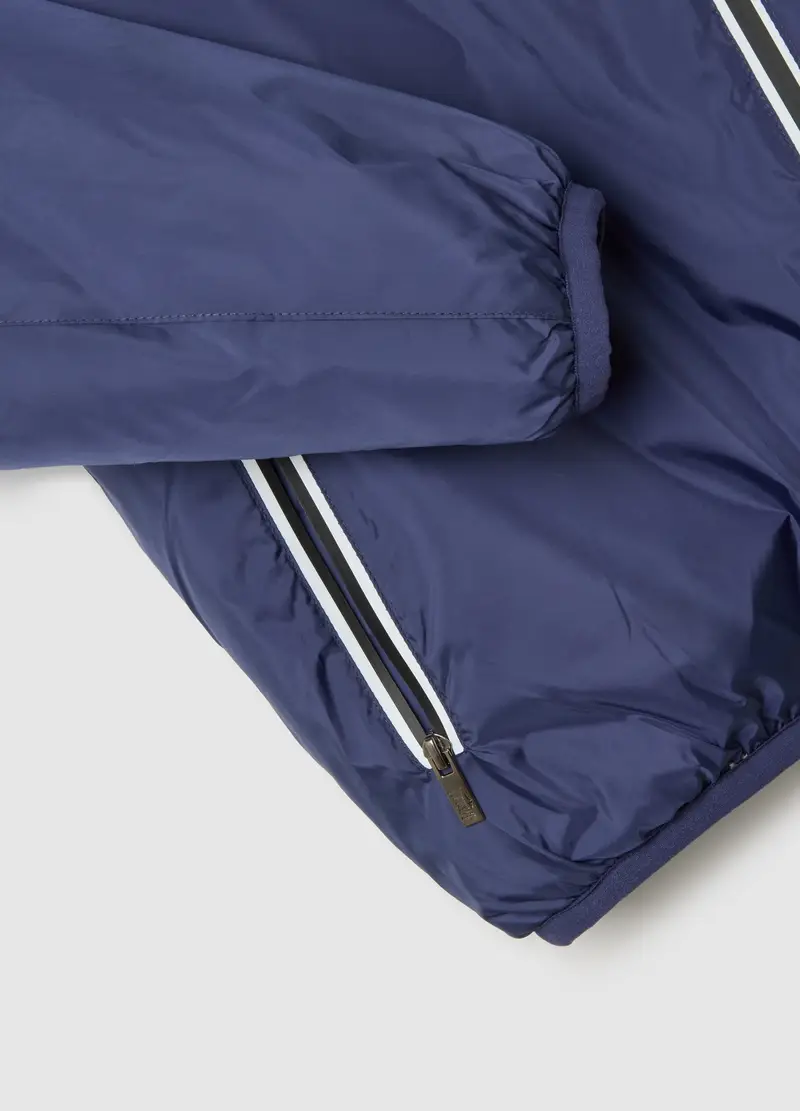 Giubbotto Blu Con Cappuccio, Uomo, Blu miniatura 2