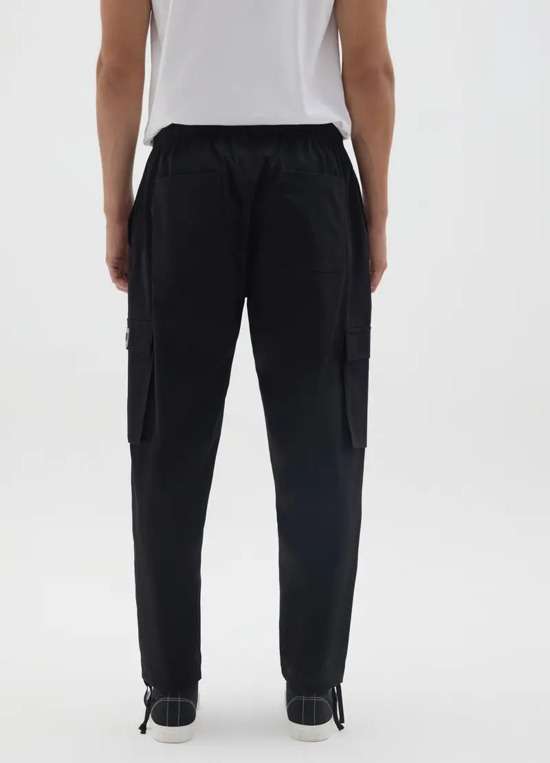 J EVERLAST UOMO, Pantaloni In Tessuto Elasticizzato Neri, Uomo, Nero, Taglia: S miniatura 2