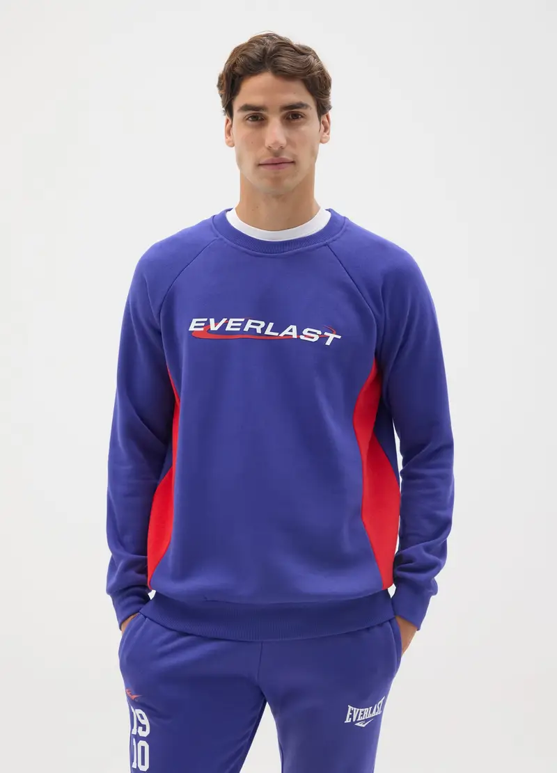J EVERLAST UOMO, Pullover In Misto Cotone Multicolor Everlast, Uomo, Multicolor, Taglia: S