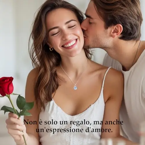 J.Fée 1Pc Idee Regalo Donna Collana Pietra di Luna Regalo Compleanno Donna Regali di Natale per Ragazz Adolescenti miniatura 3