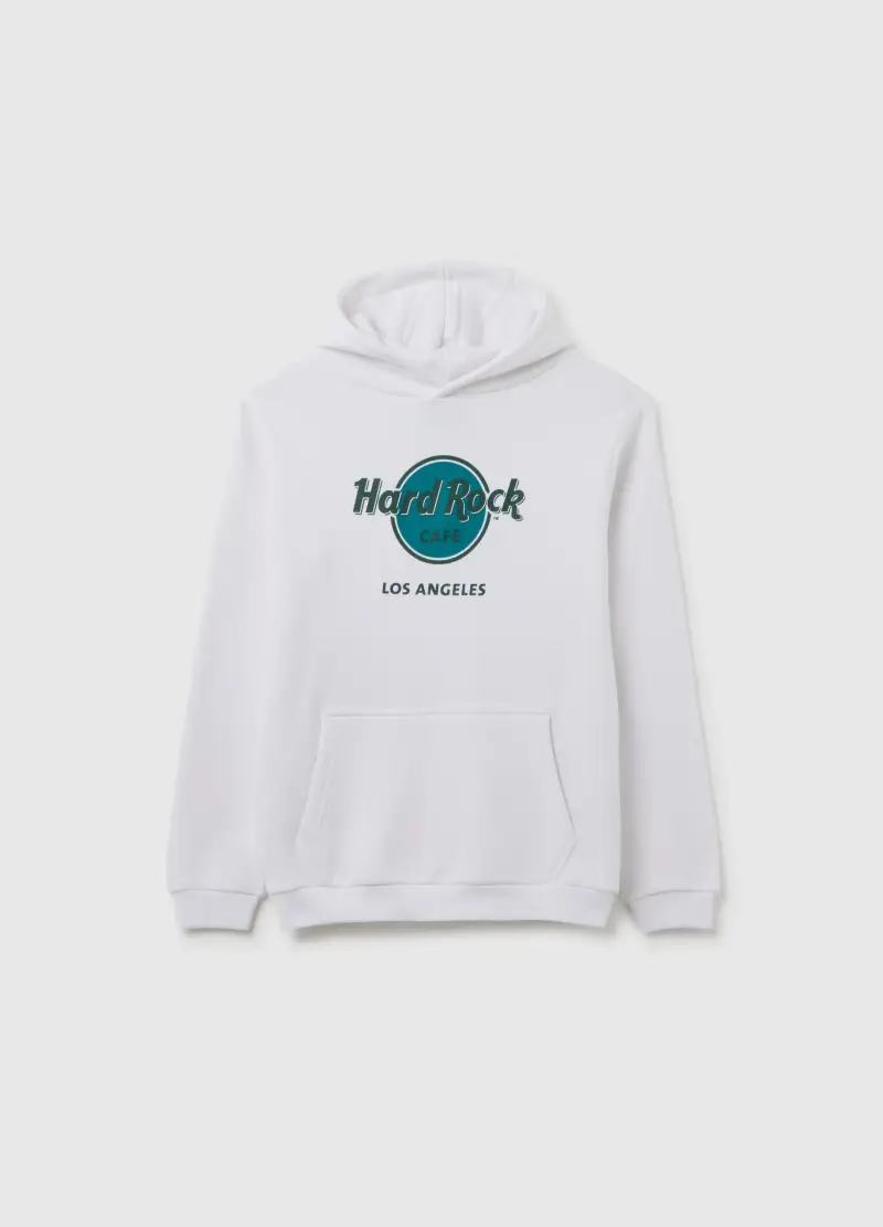 Felpa Da Bambino In Misto Cotone Bianca Regular Fit Con Stampa, Bianco