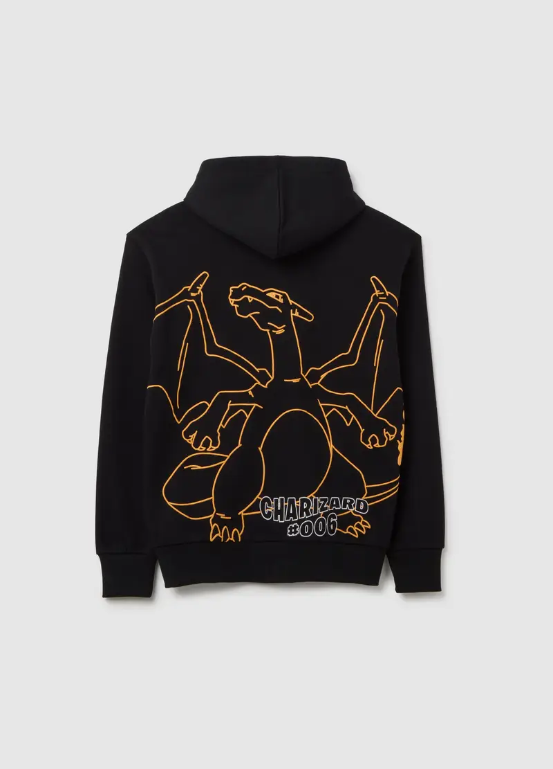 Felpa Da Bambino In Misto Cotone Nera Con Stampa Pokémon, Nero miniatura 2