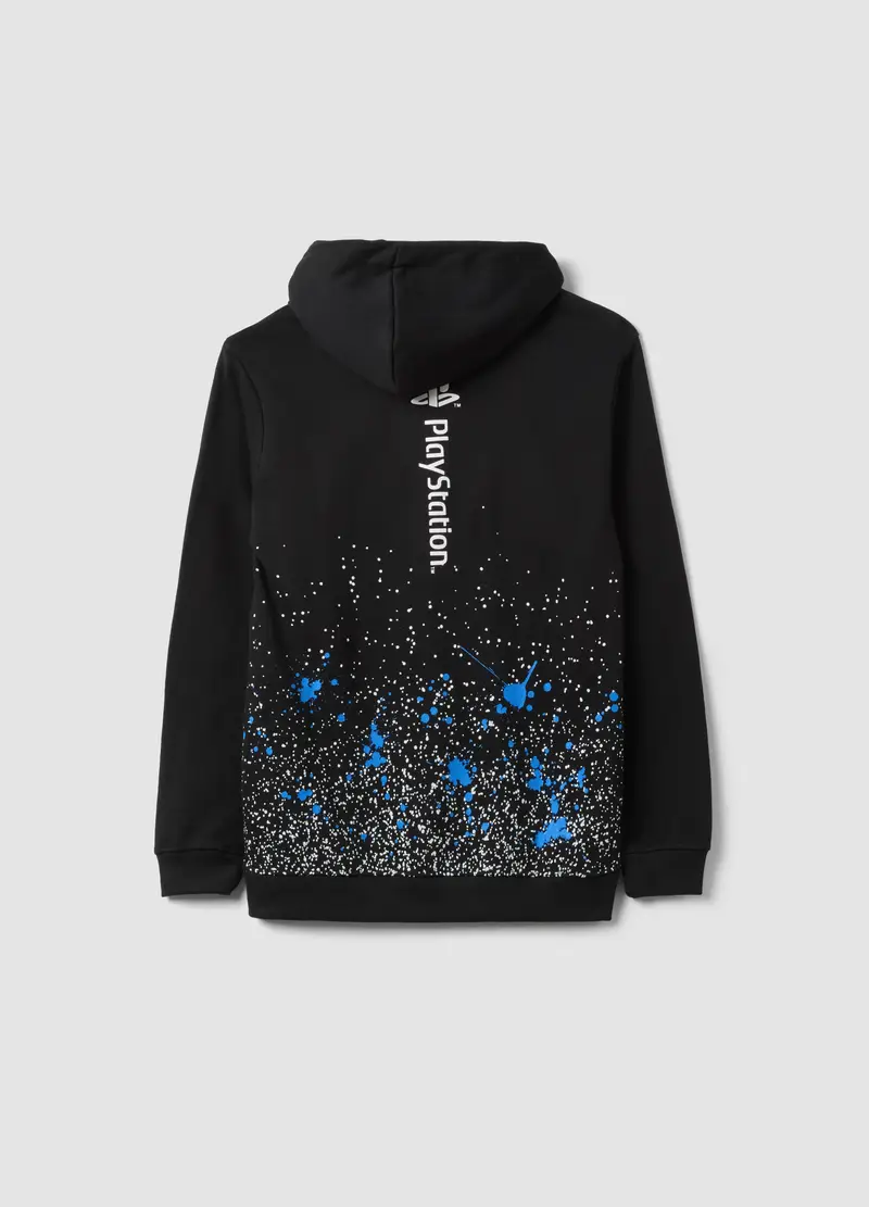 Felpa In Misto Cotone Nero Da Bambino Con Stampa Playstation, Multicolor miniatura 2