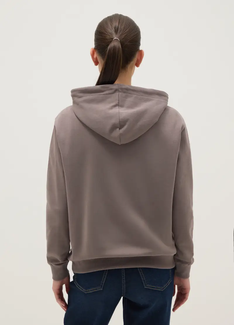 Felpa In Puro Cotone Grigia Regular Fit Con Logo Hard Rock Cafe, Donna, Grigio miniatura 3