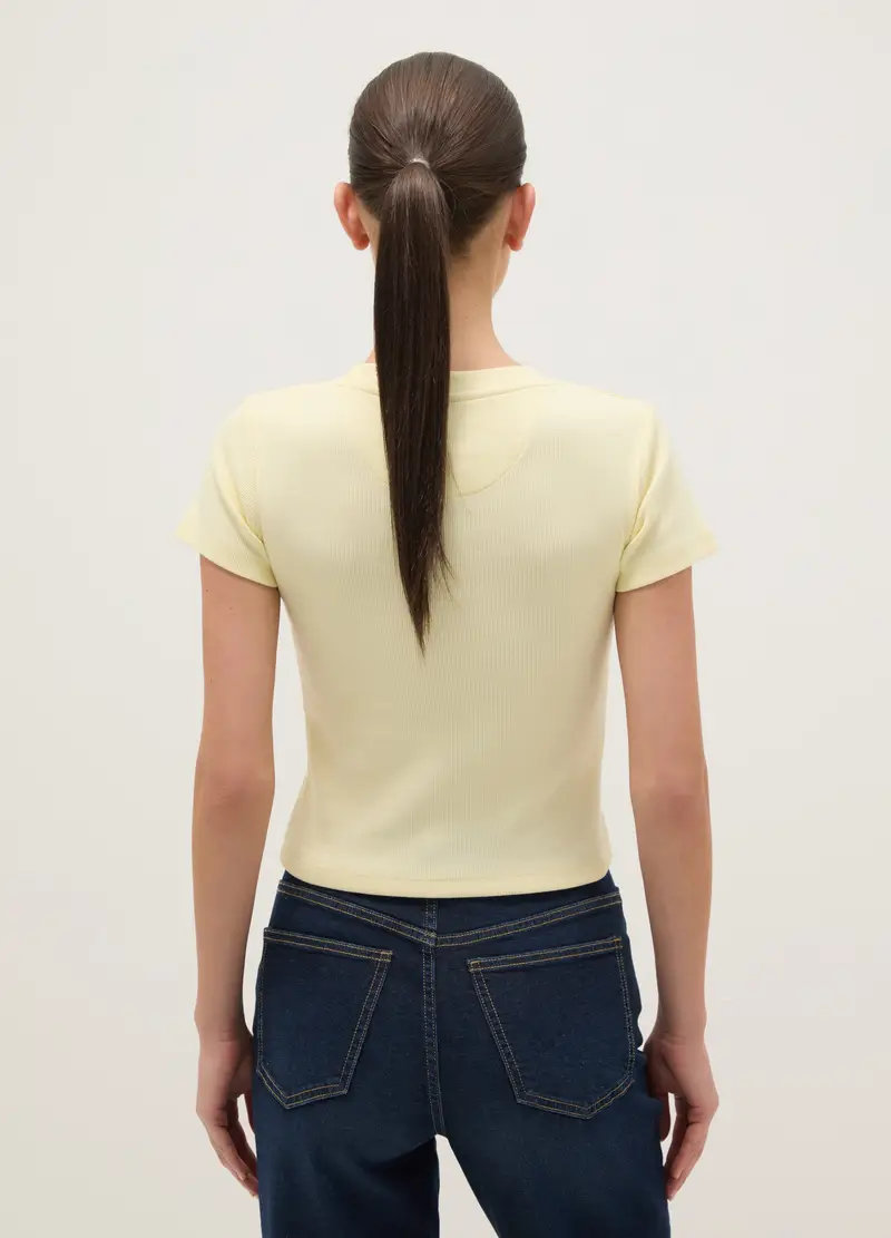 J LICENZE D. SICEM T-shirt Donna Giallo 4312390 miniatura 3