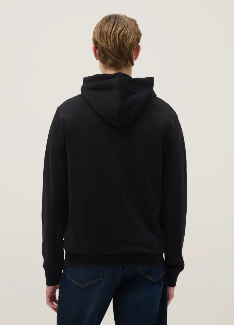 Felpa In Puro Cotone Nera Regular Fit Hard Rock Cafe Ny, Uomo, Nero miniatura 3