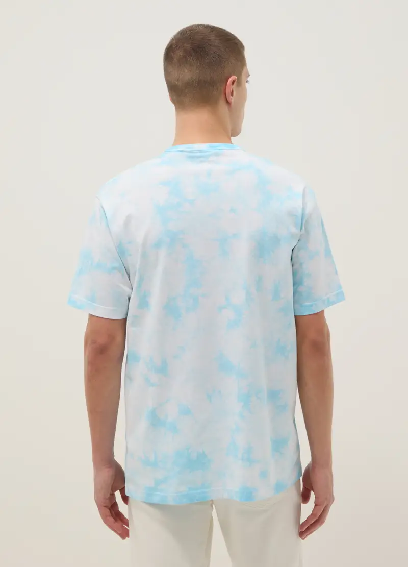 T-shirt In Puro Cotone Azzurra Regular Fit Con Stampa Squidward, Uomo, Azzurro miniatura 3