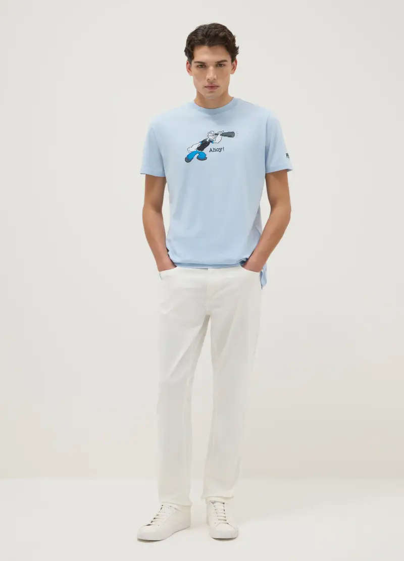 J LICENZE U.SICEM T-shirt Uomo Azzurro 4330705 miniatura 2