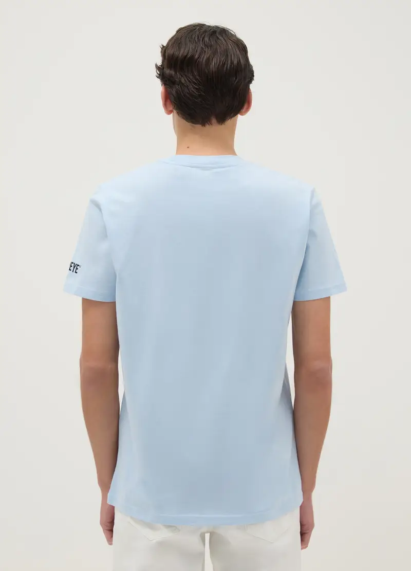 J LICENZE U.SICEM T-shirt Uomo Azzurro 4330705 miniatura 3