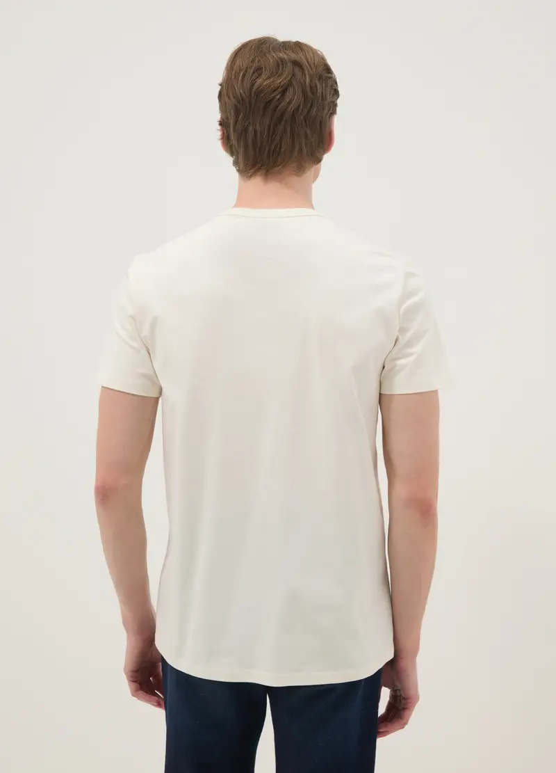 T-shirt In Puro Cotone Beige Regular Fit Con Stampa Popeye, Uomo, Beige miniatura 2