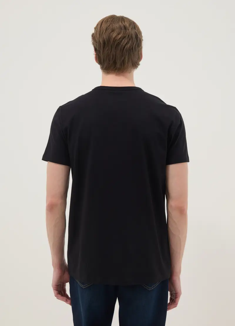 T-shirt In Puro Cotone Nero Regular Fit Con Stampa Super Mario, Uomo, Nero miniatura 2