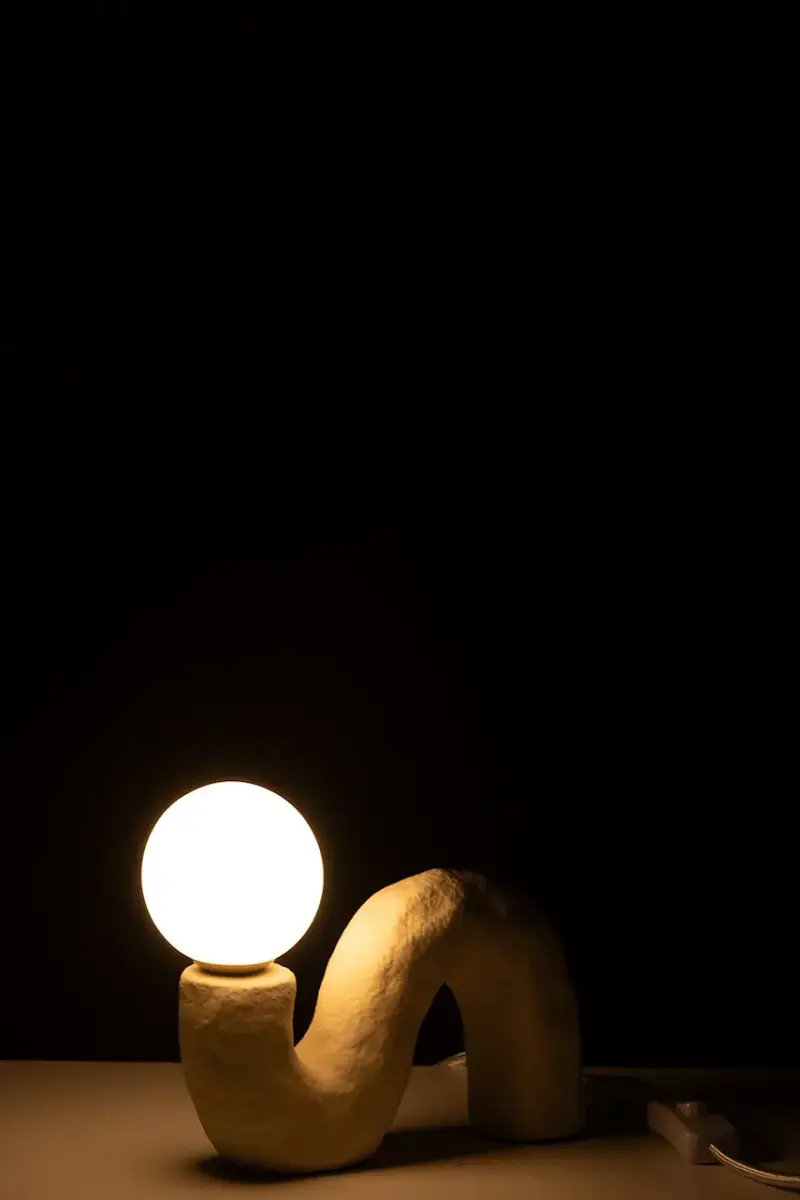 lampada da tavolo Beige miniatura 3