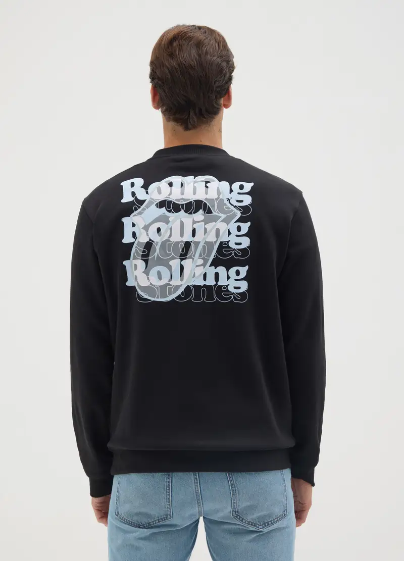 J MUSIC MATTER UOMO, Felpa In Misto Cotone Nera Con Motivo Musicale, Uomo, Nero, Taglia: S miniatura 2