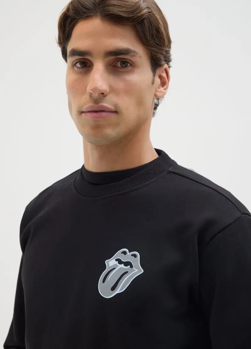 J MUSIC MATTER UOMO, Felpa In Misto Cotone Nera Con Motivo Musicale, Uomo, Nero, Taglia: S miniatura 3