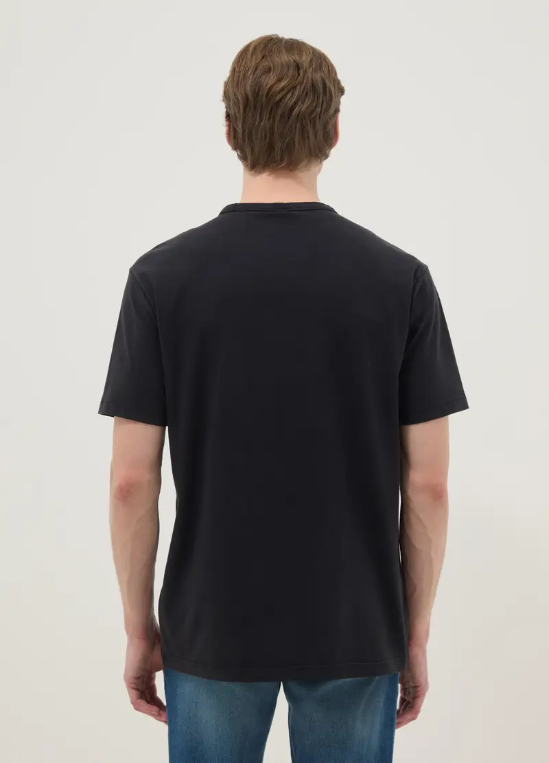 T-shirt In Puro Cotone Nero Regular Fit Con Logo Ac/dc, Uomo, Nero miniatura 2