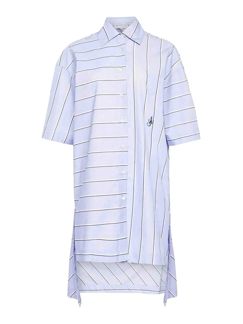 Abito a camicia di orlo alto Blu