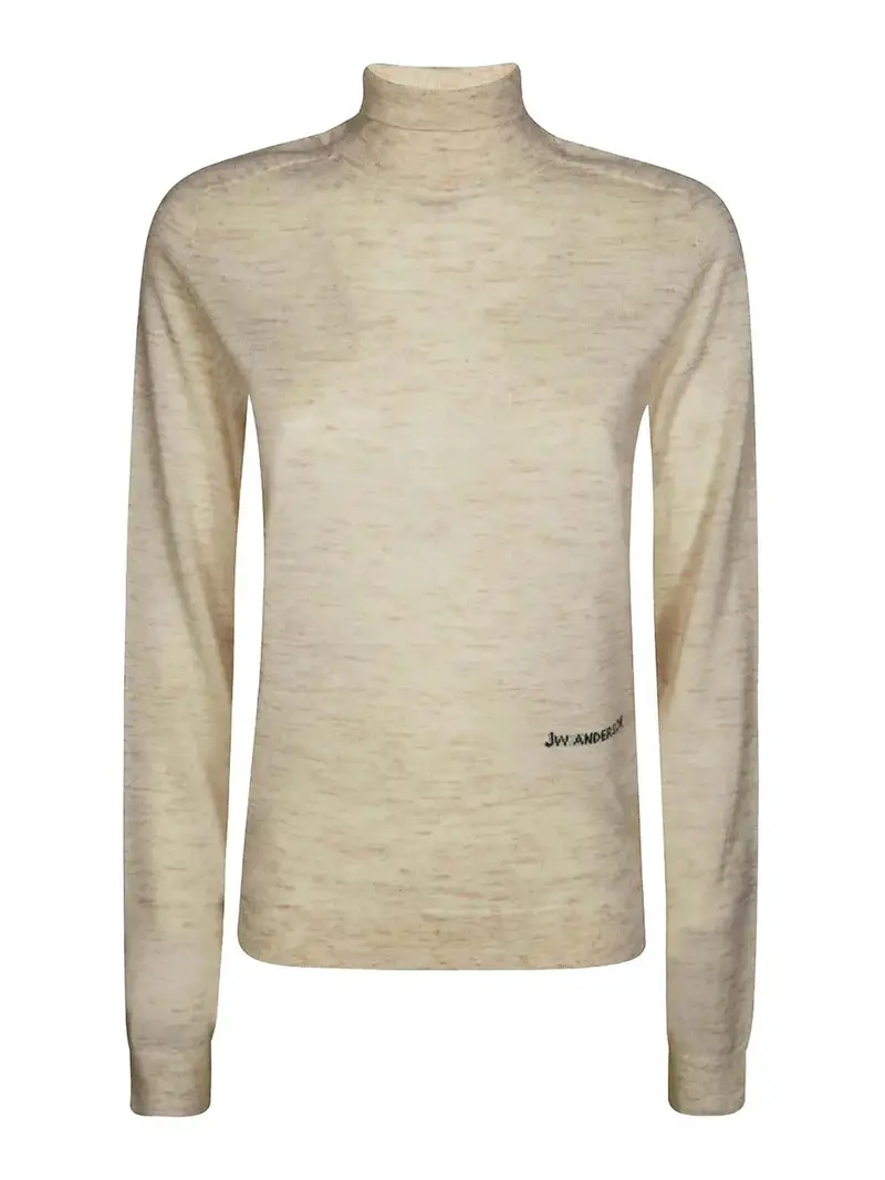 Camicia con logo Beige