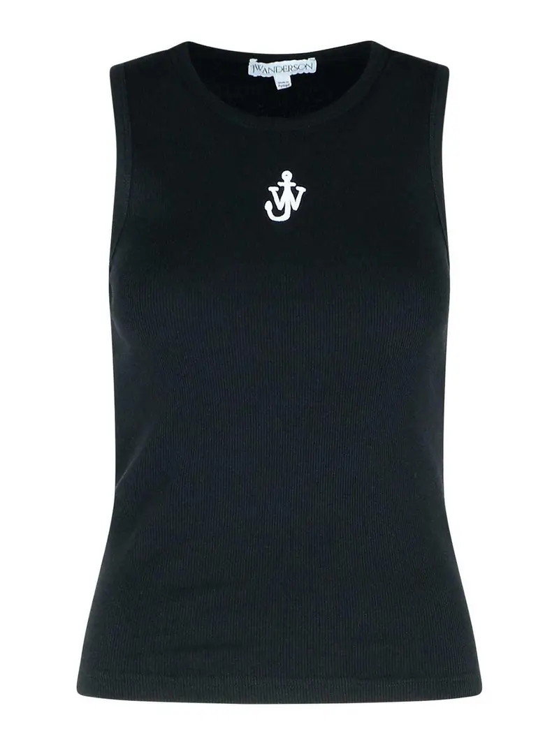 Canotta Anchor in cotone nero