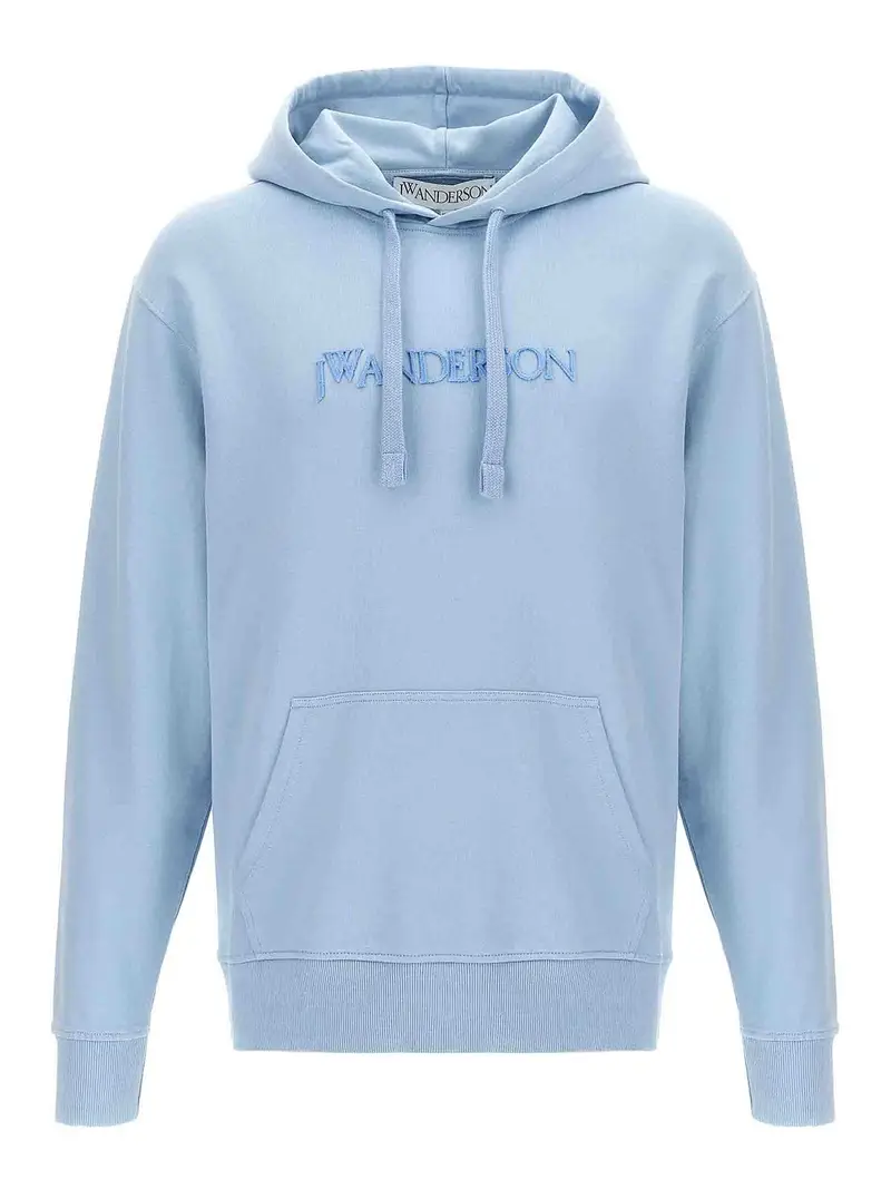 Felpa con cappuccio con ricamo logo Blu