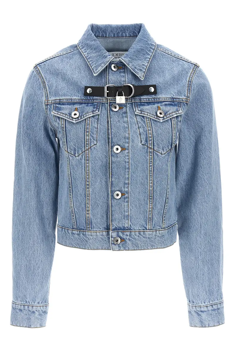 Giacca Padlock Strap Trucker Azzurro