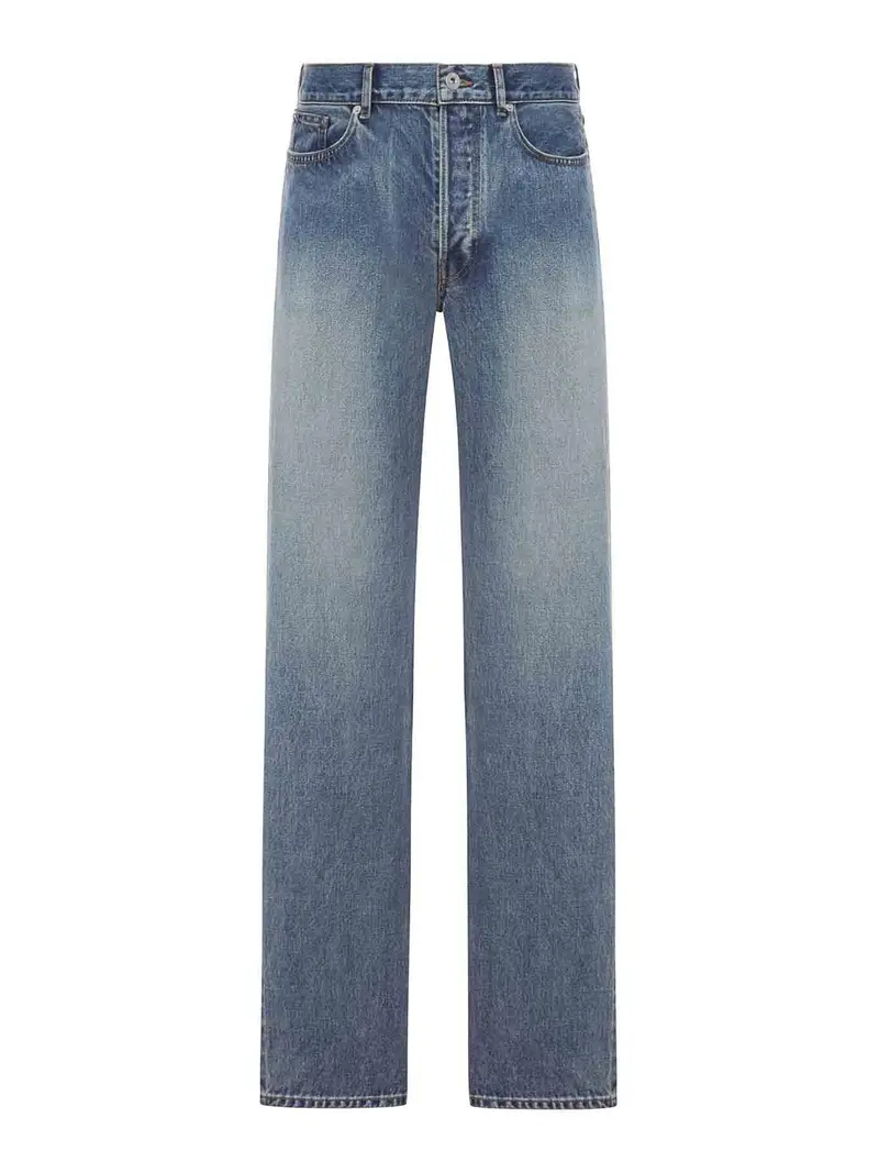 Jeans in denim a gamba dritta Blu
