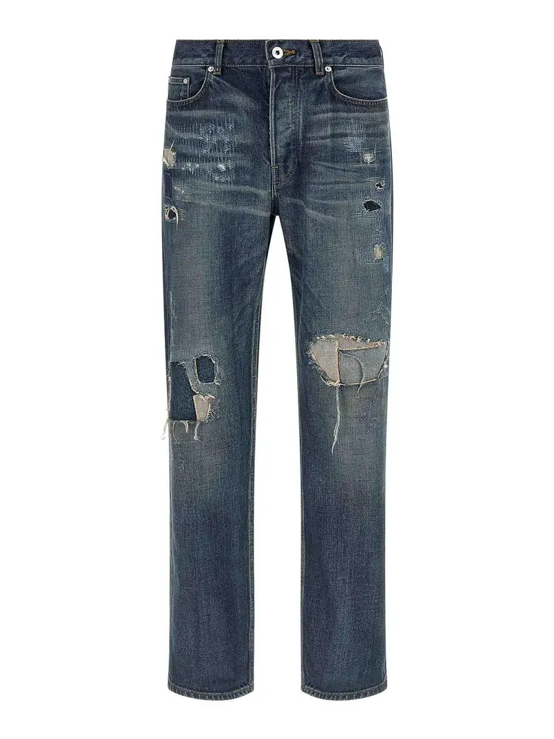 Jeans in denim giapponese Blu