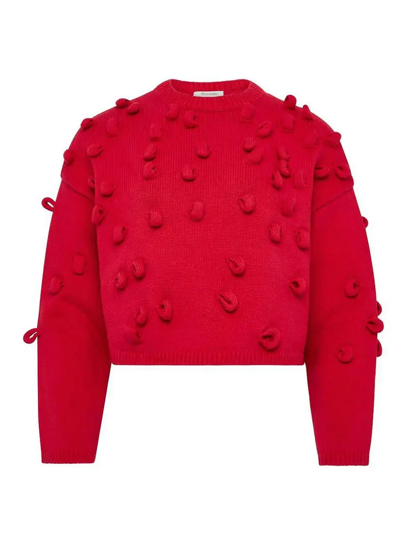 Maglione ad anello corto Rosso