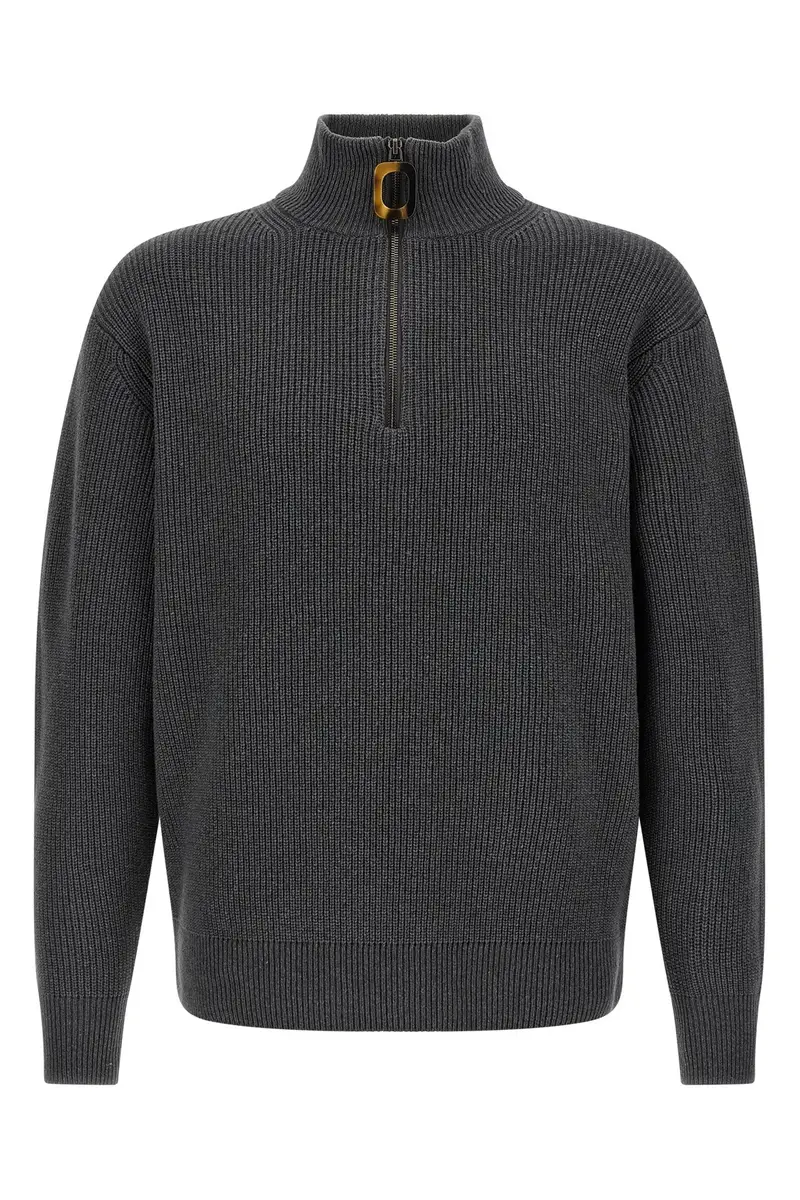 Maglione Half-Zip Grigio