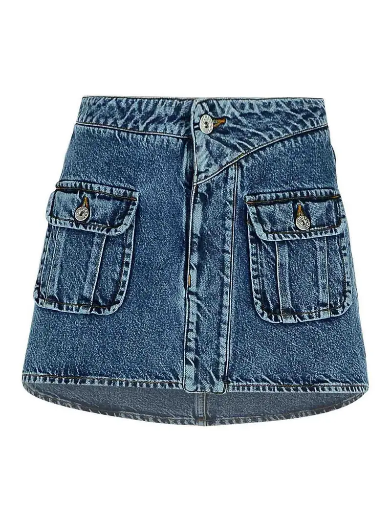Minigonna in denim blu