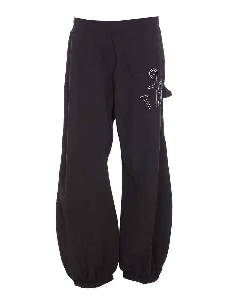 Pantaloni jogger attorcigliati Nero