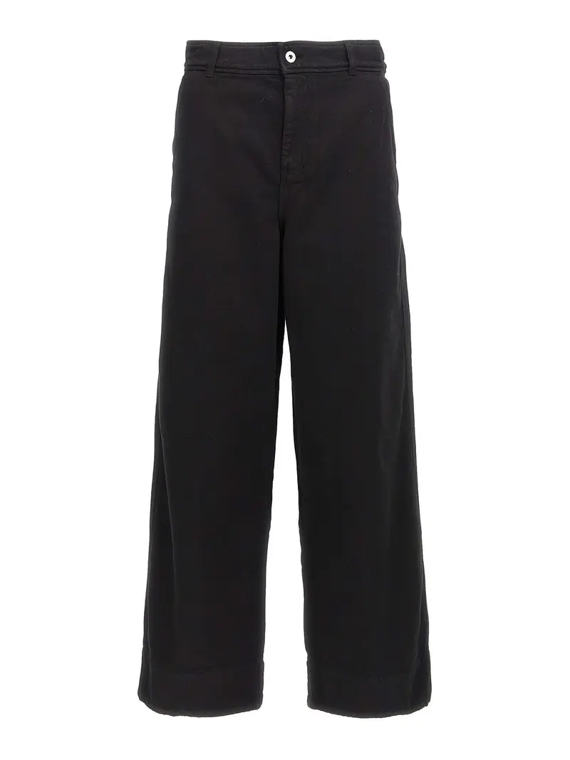 Pantaloni larghi a vita alta Nero