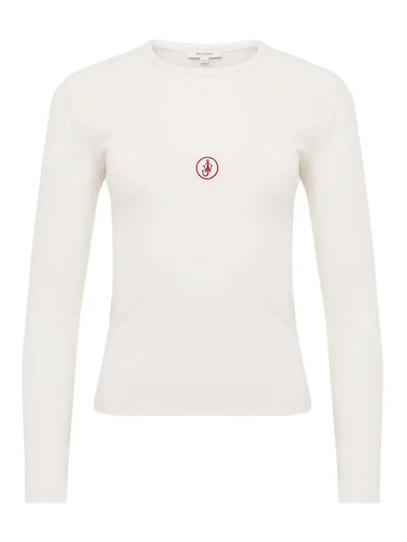 Sottofondo con ricamo ad ancora Bianco