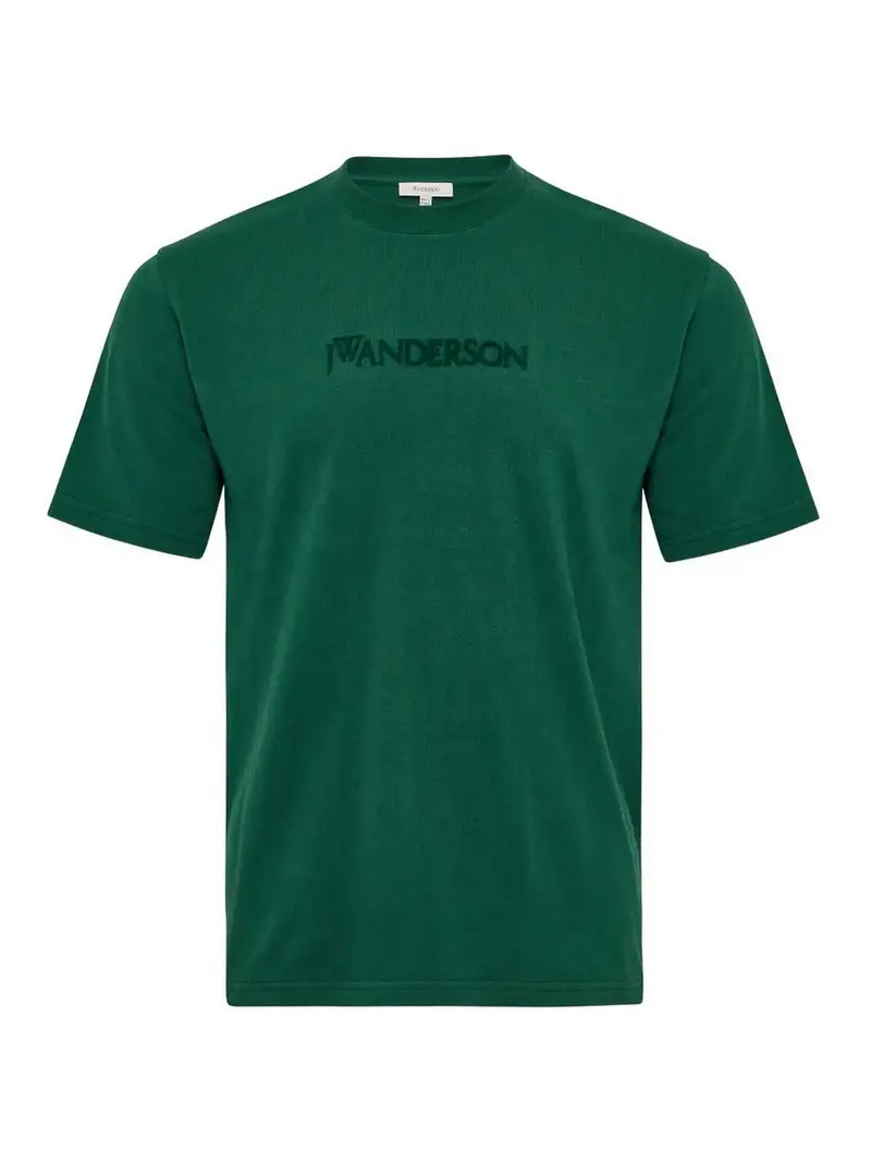 T-shirt da ricamo a logo Verde