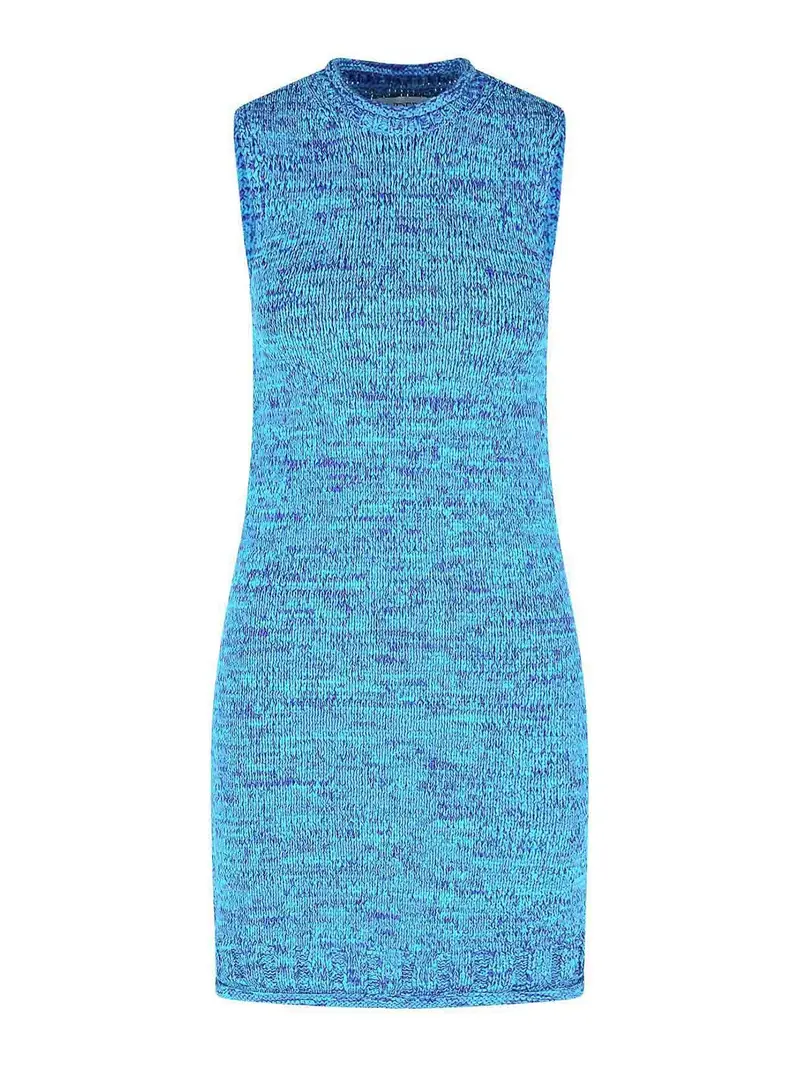 Vestito in misto cotone colorante spaziale Blu