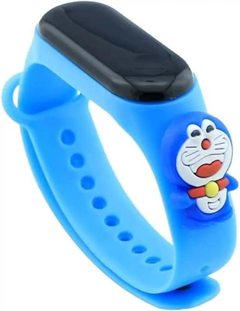JABEDE - Orologio digitale con cinturino in silicone, design cartone animato, per bambini, per lo sport, ideale come regalo di compleanno, cinturino compatibile con My Band, Doraemon