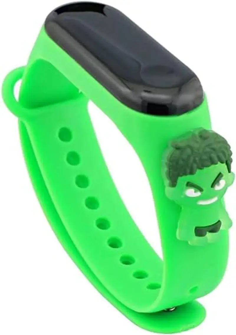 JABEDE - Orologio digitale con cinturino in silicone, design cartone animato, per bambini, per lo sport, ideale come regalo di compleanno, cinturino compatibile con My Band (HULK)