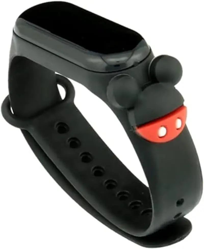 JABEDE - Orologio digitale con cinturino in silicone, design cartone animato, per bambini, per lo sport, ideale come regalo di compleanno, cinturino compatibile con My Band, Topolino