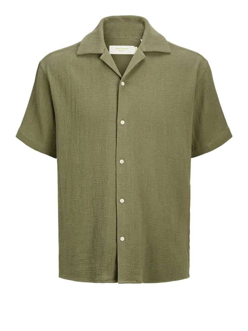 camicia casual jack e jones coba stripe da uomo - verde