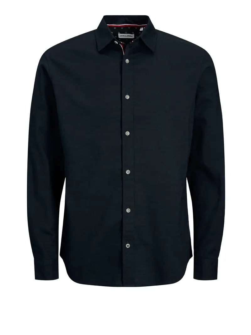 camicia casual jack e jones ierre slub da uomo - blu