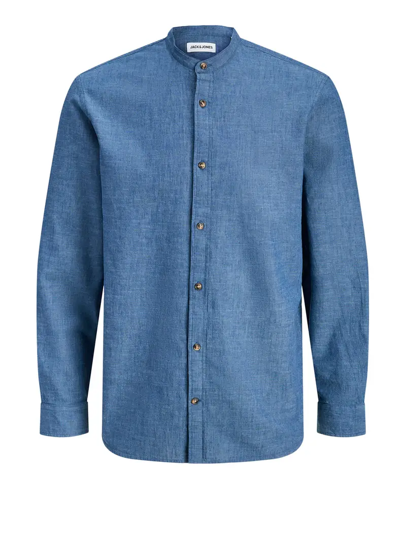 camicia casual jack e jones summer linen da uomo - blu