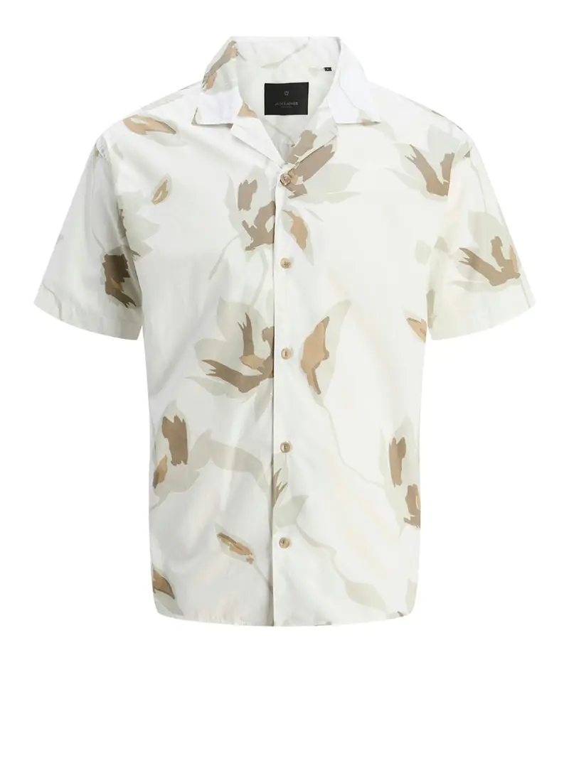 camicia fantasia jack e jones blapalermo da uomo - avorio