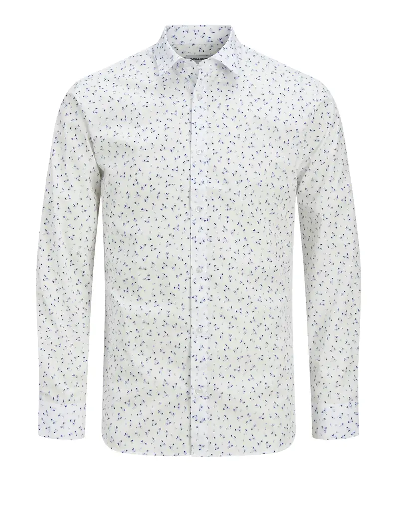 camicia fantasia jack e jones da uomo - bianco