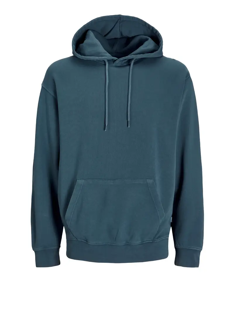 felpa cappuccio jack e jones charge faded da uomo - blu