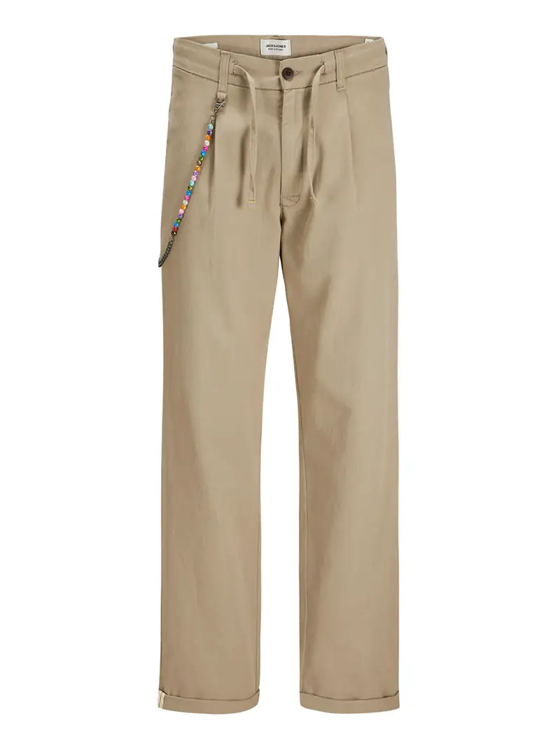 pantalone chino jack e jones tkarl milo da uomo - beige