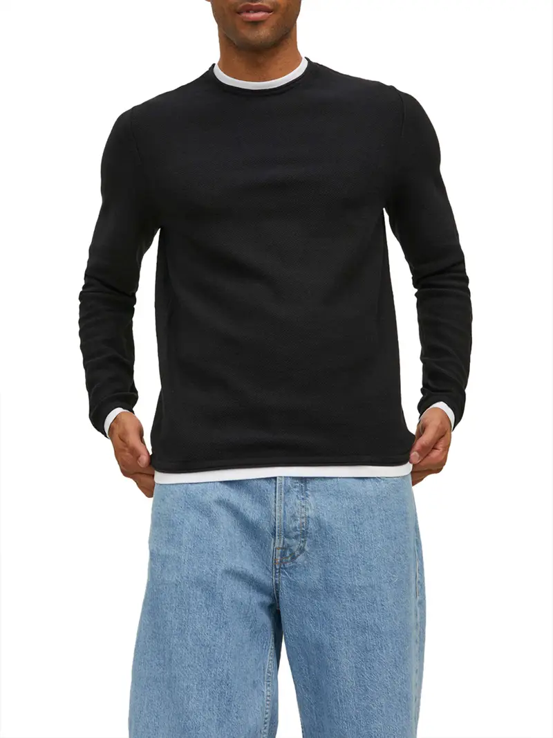 pullover jack e jones twin da uomo - nero